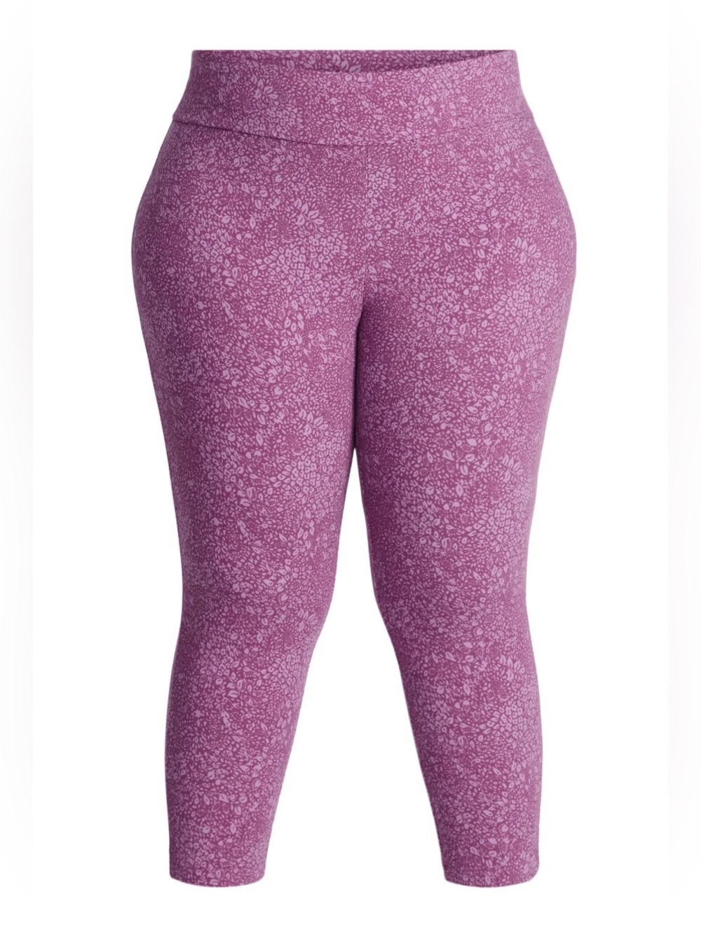 Terra & Sky Women’s Plus Size Purple High-Rise Capri Leggings - Picture 5 of 8